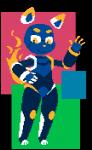 4_fingers ambiguous_gender anthro blue_body fingers gesture hand_on_hip machine mascot simple_background smile solo standing transparent_background waving yellow_eyes frigadae e621 esix android domestic_cat felid feline felis mammal robot 2018 alpha_channel digital_media_(artwork) low_res pixel_(artwork)