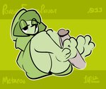 1-upclock 2023 3_toes ambiguous_gender anthro big_nose big_penis bottomless clothed clothing duo english_text erection feet feet_on_penis foot_fetish foot_play footjob from_front_position generation_1_pokemon genitals green_background green_body green_clothing green_hair green_skin grey_penis hair half-closed_eyes hi_res humanoid humanoid_feet humanoid_genitalia humanoid_penis male male/ambiguous metapod narrowed_eyes nintendo penis plantigrade pointy_nose pokemon pokemon_(species) sex short_hair simple_background sitting soles text thick_thighs toes two-footed_footjob