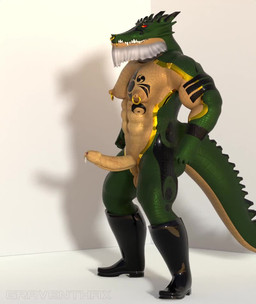 5_fingers abs anthro balls balls_expansion beard big_balls big_penis biped bodily_fluids boots boots_only clothing countershade_border erection expansion eye_piercing facial_hair facial_piercing fingers footwear footwear_only foreskin genital_expansion genital_fluids genitals glans green_body green_scales huge_balls huge_penis humanoid_genitalia humanoid_penis hyper hyper_balls hyper_genitalia hyper_penis lip_piercing male metallic_markings moan mostly_nude muscular muscular_male nipple_piercing nipple_ring nipples non-mammal_balls non-mammal_nipples nose_piercing penis penis_expansion piercing precum red_sclera ring_piercing scales shadow shoes solo standing tail text graventhax sound_warning cain_sentau crocodile crocodilian reptile scalie 2023 3d_(artwork) 3d_animation animated artist_name digital_media_(artwork) high_framerate short_playtime sound video watermark