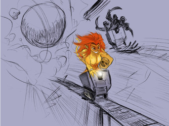 4_fingers ambiguous_gender anthro arm_tuft bent_arm big_breasts big_eyes big_iris biped black_spots bone boulder breasts brown_eyes chasing claws eyebrows faceless_character fangs featureless_breasts female finger_claws fingers flowing_hair fur fur_tuft grin group hair holding_melee_weapon holding_object holding_skull holding_sword holding_weapon iris light light_body light_fur light_hair long_eyebrows long_hair looking_forward markings melee_weapon minecart monotone_breasts monotone_hair monotone_tail nude nude_anthro nude_female orange_hair pupils red_eyebrows rock shoulder_tuft sketch_background skull smile spots spotted_arms spotted_body spotted_fur spotted_shoulders standing sword tail teeth three-quarter_view tuft weapon wraps wrist_wraps yellow_body yellow_breasts yellow_claws yellow_fur yellow_tail dravotnogg dc_comics cheetah_(dc) cheetah felid feline mammal 2025 digital_drawing_(artwork) digital_media_(artwork) partially_colored sketch