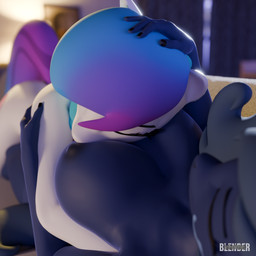 anthro areola blue_body breast_pillow breasts cuddling duo eyes_closed female female/female head_between_breasts hug nipples nude anthroponiessfm hasbro my_little_pony aurora_starling fan_character midnight_music earth_pony equid equine horse mammal pony 1:1 3d_(artwork) absurd_res blender_(artwork) digital_media_(artwork) hi_res