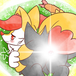:3 ambiguous_anthro ambiguous_gender anthro bent_over biped blush blush_stickers butt creative_censorship digitigrade dipstick_tail featureless_crotch food lens_flare looking_at_viewer looking_back looking_back_at_viewer markings object_in_tail pokeball presenting presenting_hindquarters rear_view shrimp_(food) smug snout solo standing tail tail_markings annyui0611 nintendo pokemon braixen canid generation_6_pokemon mammal pokemon_(species) 1:1 2023 censored digital_drawing_(artwork) digital_media_(artwork) japanese_description portrait three-quarter_portrait translated_description