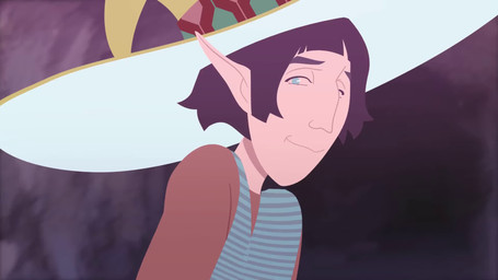 bangs beard blue_eyes cave clothed clothing detailed_background duo facial_hair hat headgear headwear humanoid_pointy_ears male not_furry pointy_ears scene_interpretation smile text allyssinian clint_mcelroy_(va) justin_mcelroy_(va) real_world the_adventure_zone the_mcelroy_family emo_philips merle_highchurch taako dwarf elf human humanoid mammal 16:9 2d_animation animated character_name digital_media_(artwork) hi_res short_playtime sound video voice_acted widescreen