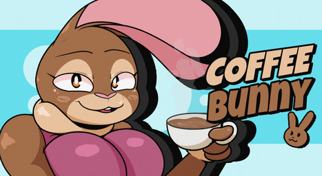 anthro beverage big_breasts breasts brown_body brown_eyes brown_text clothed clothing coffee coffee_cup container cup eyebrows eyelashes female fingers fur holding_beverage holding_coffee_cup holding_container holding_cup holding_object looking_at_viewer neck_tuft open_mouth open_smile pink_nose pupils smile solo teeth text tongue tuft white_pupils white_sclera luanctoons chees_(luanctoons) lagomorph mammal 2025 absurd_res digital_media_(artwork) english_text hi_res