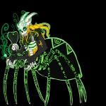 ambiguous_gender black_body blonde_hair bone death duo facial_hair feral ginger green_eyes green_markings hair markings sideburns simple_background skull smoke transparent_background vonderdevil arachnid arachnid_taur arthropod arthropod_taur reptile scalie snake spider spider_taur taur 1:1 alpha_channel