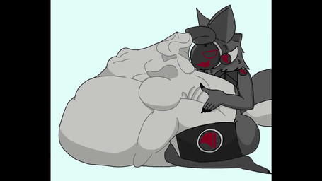 anthro big_butt blush burping butt butt_expansion digestion digestion_noises digestion_sequence duo expansion fatal_vore female female_prey femboy femboy_pred machine male male/female male_pred shark_tail unwilling_prey vore weight_gain eviltoaster05 protogen unknown_species 16:9 animated animated_comic comic digital_media_(artwork) hi_res long_playtime slideshow sound video widescreen