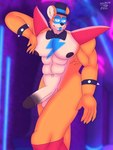 anthro big_penis genitals male male/male necktie nude nude_male pecs penis sex shoulder_pads solo intaneloid five_nights_at_freddy's five_nights_at_freddy's:_security_breach scottgames steel_wool_studios glamrock_freddy bear mammal absurd_res hi_res