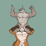 abs anthro asphyxiation balls big_pecs bodily_fluids choking choking_on_cum choking_on_penis cum cum_in_mouth cum_inside duo erection facesitting fluffy_ears genital_fluids genitals glans male male/male muscular muscular_anthro muscular_male nipples nude oral oral_penetration pecs penetration penis penis_in_mouth sex sitting_on_another squish thigh_squish tufted_ears underneath dickinoatmeal canid canine felid feline fox lynx mammal 1:1 hi_res