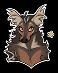 anthro female solo star_symbol sticker yellow_eyes lostgoose mammal viverrid alpha_channel hi_res portrait