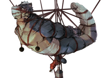 anthro asphyxiation ball_bondage ball_stretching bandaged_waist bdsm bent_legs blush bodily_fluids bondage bottle bound clothing cock_and_ball_torture container erection eye_roll feet footwear foreskin genital_torture genitals hands_behind_back hogtied legs_back legs_together male nipple_weights object_in_urethra partially_retracted_foreskin penetration penis penis_bondage raised_head restraints rope rope_bondage rope_harness side_view socks solo split_balls stuff_gag tears toe_restraints toes toes_tied torture urethral urethral_penetration weights_on_balls white_back white_clothing white_footwear white_socks yellow_eyes lourkanda felid mammal pantherine tiger hi_res