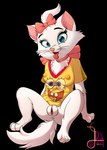 anthro bean blue_eyes bottomless bottomless_female breasts claws clothed clothing collar female genitals pawpads paws pose presenting presenting_pussy pussy solo spread_legs spreading tongue tongue_out young young_female conditional_dnp lobofeo disney nickelodeon spongebob_squarepants the_aristocats marie_(aristocats) domestic_cat felid feline felis mammal absurd_res hi_res pinup