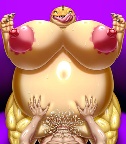 animal_genitalia anthro anthro_penetrated areola balls_deep big_breasts bodily_fluids breasts cloaca cloacal cloacal_penetration cowgirl_position cum cum_in_cloaca cum_in_vagina cum_inside duo female female_focus female_on_human female_penetrated first_person_view from_front_position genital_fluids genitals huge_breasts human_on_anthro human_penetrating human_penetrating_anthro human_penetrating_female human_pov interspecies male male/female male_human male_on_anthro male_penetrating male_penetrating_anthro male_penetrating_female male_pov nipples obese on_bottom on_top overweight overweight_female penetrating_pov penetration penile penile_penetration penis_in_vagina sex tongue tongue_out vaginal vaginal_penetration gotobeido dragon_quest square_enix human jargon mammal monster censored hi_res mosaic_censorship