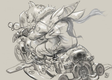 anthro arm_around_waist bat_ears bottomwear clothed clothing duo footwear fur hoverbike hug jumpsuit machine male male/male motorcycle scarf simple_background topwear tuft vehicle neungsonie battery_(neungsonie) ecko_(neungsonie) bat desert_long-eared_bat lizard mammal reptile scalie wingless_bat digital_media_(artwork)