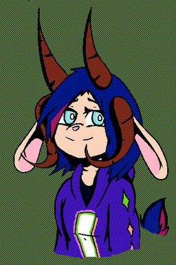 ambiguous_gender anthro clothing cybernetics hoodie horn machine solo topwear riv thekitsunegamer rivit_(riv) android bovid caprine domestic_sheep mammal robot sheep digital_media_(artwork) dithering pixel_(artwork)