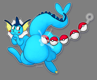 :3 anal anal_beads anal_beads_in_ass anal_fluids anal_penetration balls big_butt blue_body blush bodily_fluids butt darkened_balls darkened_genitalia darkened_penis erection feral fin fish_tail foreskin genitals glans grey_background humanoid_genitalia humanoid_penis looking_back looking_pleasured male male_feral object_in_ass penetration penis penis_backwards pokeball pokeball_anal_beads pokeball_sex_toy quadruped rear_view sex_toy sex_toy_in_ass sex_toy_insertion simple_background solo tail tail_fin yellow_glans pincoosh nintendo pokemon eeveelution generation_1_pokemon pokemon_(species) vaporeon digital_media_(artwork) hi_res signature