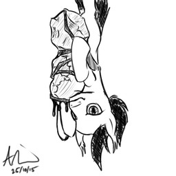 almost_fully_inside ambiguous_gender ambiguous_prey digestion duo face_imprint feral feral_pred feral_prey hooves imprint male male_pred mane membrane_(anatomy) membranous_wings partially_inside same_size_vore vore wing_vore wings doesnotexist hasbro my_little_pony bat_pony equid mammal 1:1 black_and_white digital_drawing_(artwork) digital_media_(artwork) hi_res monochrome