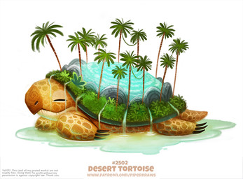 ambiguous_gender brown_body brown_scales claws eyes_closed feral humor oasis palm_tree plant pond pun rock scales shell simple_background solo tan_body tan_scales text tree visual_pun water waterfall white_background piper_thibodeau reptile scalie tortoise turtle digital_media_(artwork) digital_painting_(artwork) painting_(artwork) url