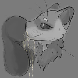ambiguous_form ambiguous_gender animal_genitalia balls bodily_fluids drinking drinking_urine duo fully_sheathed fur genital_fluids genitals male peeing peeing_in_mouth peeing_on_another sheath snout snout_in_sheath solo_focus toony urine urine_in_mouth watersports whisker_spots apolloralsei allium_(alliummarten) gulonine mammal marten mustelid musteline 1:1 2026 digital_drawing_(artwork) digital_media_(artwork) hi_res spot_color
