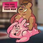 anthro brown_body clothing dialogue duo hat headgear headwear male male/male moobs overweight overweight_male pink_body text anukkyt cartoon_network the_amazing_world_of_gumball frankie_watterson richard_watterson lagomorph leporid mammal murid murine rabbit rat rodent 2022 english_text father_(lore) father_and_child_(lore) father_and_son_(lore) incest_(lore) parent_(lore) parent_and_child_(lore) parent_and_son_(lore) son_(lore)