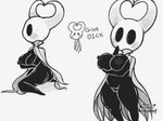 2_horns anthro black_eyes blush bodily_fluids breasts butt dialogue empty_eyes featureless_feet featureless_hands feet female genitals horn mouthless nude pussy solo sweat text sinmarshmallow hollow_knight pokemon_art_academy team_cherry the_knight_(hollow_knight) vessel_(species) 2020 4:3 art_academy_(artwork) black_and_white digital_media_(artwork) english_text monochrome