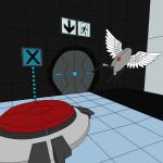 artificial_intelligence feathered_wings feathers flying machine not_furry solo test_chamber turret wings codedcells third-party_edit portal_(series) valve sentry_turret_(portal) turret_(portal) robot 1:1 absurd_res hi_res