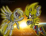 2011 anthro blue_fur crossover cutie_mark duo english_text equine female feral friendship_is_magic fur hair hedgehog male mammal multi-colored_hair my_little_pony niban-destikim pegasus plant rainbow_dash_(mlp) red_eyes sega sonic_(series) sonic_the_hedgehog space super_sonic text wings yellow_fur
Rating: Safe
Score: 3
User: Jatix
Date: March 14, 2014