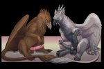 3:2 alpha_channel animal_genitalia animal_penis avian balls beak bedroom_eyes bodily_fluids border claws digital_drawing_(artwork) digital_media_(artwork) equine_genitalia equine_penis erection european_mythology feathered_wings feathers feral fur genital_fluids genitals greek_mythology gryphon hi_res hippogriff hybrid_genitalia hybrid_penis knot knotted_equine_penis looking_at_viewer male medial_ring mythological_avian mythological_creature mythology narrowed_eyes nitrods nude penis precum presenting presenting_penis seductive spread_legs spreading tail tail_tuft toe_claws transparent_border tuft wings
