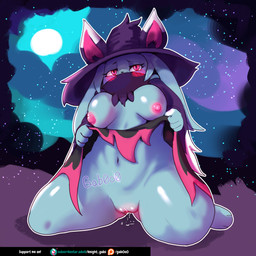 anthro areola bodily_fluids breasts butt female genital_fluids genitals nipples palmorph solo vaginal_fluids vulva gab0o0 palworld pocketpair katress pal_(species) 1:1 absurd_res hi_res