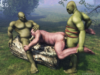 anal anal_penetration balls biceps big_penis bodily_fluids cum detailed_background erection facial_piercing feet fellatio forced forest genital_fluids genitals green_body green_skin group group_sex humanoid_feet humanoid_pointy_ears male male/male male_penetrated male_penetrating male_penetrating_male muscular muscular_male nature nipples not_furry oral oral_penetration outside pecs penetration penile penis piercing plant plantigrade pointy_ears scar sex slightly_chubby spitroast threesome tree trio tusks corwyn humanoid orc 3d_(artwork) 4:3 digital_media_(artwork)