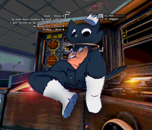 anthro boots clothed clothing crown feathers female footwear gameplay_mechanics genitals headgear humor joke masturbation partially_clothed scientific_instrument shoes sitting solo text user_interface vaginal vulva pulsatingmasochist stolas_(voices_of_the_void) avian bird demon owl english_text