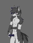 anthro balls erection fur genitals grey_background grey_body grey_fur looking_down male nude simple_background solo standing kevliwolf 3:4 digital_drawing_(artwork) digital_media_(artwork) hi_res portrait three-quarter_portrait