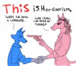 anthro gun handgun holding_gun holding_object holding_ranged_weapon holding_weapon humor male parody ranged_weapon revolver scar simple_background speciesism text weapon shtarfish beastars legoshi_(beastars) yafya_(beastars) canid canine canis equid equine horse mammal wolf 2019 english_text meme reaction_image