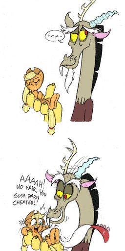 antlers applejack_(mlp) beard blonde_hair comic discord_(mlp) draconequus english_text equine eyes_closed facial_hair female feral friendship_is_magic green_eyes hair hat horn horse male mammal mickeymonster my_little_pony pony red_eyes text tickling
Rating: Safe
Score: 8
User: Robinebra
Date: February 11, 2012 antlers applejack_(mlp) beard blonde_hair comic discord_(mlp) draconequus english_text equine eyes_closed facial_hair female feral friendship_is_magic green_eyes hair hat horn horse male mammal mickeymonster my_little_pony pony red_eyes text tickling
Rating: Safe
Score: 8
User: Robinebra
Date: February 11, 2012