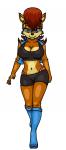 anthro anthrofied big_breasts blue_eyes boots bottomwear breasts brown_hair cleavage clothed clothing crop_top eyelashes female footwear hair looking_at_viewer midriff navel red_hair seductive shirt shoes shorts simple_background skimpy smile solo thong topwear underwear vest walking white_background happyanthro archie_comics sega sonic_the_hedgehog_(archie) sonic_the_hedgehog_(comics) sonic_the_hedgehog_(series) sally_acorn chipmunk ground_squirrel mammal rodent sciurid 2017 absurd_res animated hi_res short_playtime