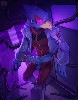 anal anal_penetration anthro armlet balls beak big_penis biped blue_balls blue_body blue_feathers blue_penis bodily_fluids boots bottomwear cheek_tuft clothed clothed_anthro clothed_male clothing cum cum_drip cum_on_clothing cum_on_face cum_on_own_face cum_on_own_penis cum_on_penis cum_on_self detailed_background dripping erection facial_tuft feather_hands feathers footwear foreskin genital_fluids genitals glans glowing glowing_eyes humanoid_genitalia humanoid_penis hypnosis jacket long_penis male male_anthro male_penetrated mind_control multicolored_body multicolored_feathers multicolored_penis non-mammal_balls obscured_penetration open_bottomwear open_clothing open_jacket open_pants open_topwear pants partially_retracted_foreskin penetration penis purple_eyes purple_glans purple_penis red_body red_bottomwear red_clothing red_feathers red_pants red_shirt red_topwear ringed_eyes sex shirt shoes solo tentacle_in_ass tentacle_penetration tentacle_sex tentacles tentacles_around_legs text topwear tuft two_tone_body two_tone_feathers two_tone_penis yellow_beak nurinaki nintendo star_fox falco_lombardi avian bird 2025 artist_name digital_media_(artwork) digital_painting_(artwork) hi_res painting_(artwork) url