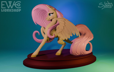 elements_of_harmony feathers female feral figurine kindness sculpture solo statue wings sunny_way friendship_is_magic hasbro my_little_pony mythology fluttershy_(mlp) equid equine horse mammal mythological_creature mythological_equine pegasus pony 3d_(artwork) blender_(artwork) digital_media_(artwork) hi_res zbrush_(artwork)