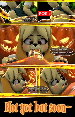 all_the_way_through anal anal_penetration anthro big_breasts big_butt bottomless bottomwear breasts butt clothed clothing clothing_lift dominant duo explicitly_stated_nonconsent exposed_butt female food forced forced_anal fruit fur holidays night oral penetration plant pumpkin pumpkin_patch raised_tail rape sex skirt skirt_lift speech_bubble submissive submissive_anthro submissive_female surprised tail tentacle_rape tentacle_sex tentacles text yellow_body yellow_fur furchev highwizard_(modeler) kabalmystic_(modeler) animal_crossing halloween nintendo isabelle_(animal_crossing) canid canine canis domestic_dog mammal 3d_(artwork) comic digital_media_(artwork) hi_res source_filmmaker_(artwork)