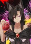 absurd_res animal_ears apple bare_shoulders big_breasts black_hair breasts brooch canine cleavage clothed clothing collarbone dress female fingernails food fruit hair hi_res holding holding_fruit ibuki_notsu imaizumi_kagerou jewelry lips long_hair mammal purple_eyes red_eyes slit_pupils solo touhou were werewolf wolf_ears
Rating: Safe
Score: 2
User: White_Len
Date: April 07, 2014