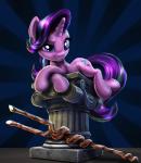 cutie_mark female feral hair hooves horn long_hair looking_at_viewer lying multicolored_hair solo staff harwick friendship_is_magic hasbro my_little_pony mythology starlight_glimmer_(mlp) equid equine mammal mythological_creature mythological_equine unicorn 2017 hi_res