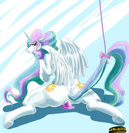 blue_background blue_hair bodily_fluids botasu butt cutie_mark dildo dildo_sitting ear_piercing feathered_wings feathers female feral frown genital_fluids genitals glistening green_hair hair hooves horn jewelry long_hair looking_at_viewer masturbation mimic-botasu narrowed_eyes on_ground penetration piercing pink_hair presenting presenting_hindquarters princess purple_eyes ribbons royalty sex_toy shadow simple_background solo spread_legs spreading squint sun tail toying_self vaginal vaginal_fluids vaginal_masturbation vaginal_penetration vulva white_background white_body white_feathers white_skin wings friendship_is_magic hasbro my_little_pony mythology princess_celestia_(mlp) equid equine mammal mythological_creature mythological_equine winged_unicorn 2013
