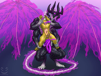 3_penises 4_arms 6_eyes abdominal_bulge all_the_way_through anal anal_penetration anthro anthro_on_feral anthro_penetrated bestiality big_dom_small_sub black_body bodily_fluids bone colored_cum cum cum_from_mouth cum_in_ass cum_in_mouth cum_inside cum_while_penetrated dominant duo ejaculation elemental_manipulation feral feral_penetrating feral_penetrating_anthro fire fire_manipulation flaming_tail flaming_wings genital_fluids genitals glowing glowing_abdomen glowing_abdominal_bulge glowing_eyes gold_body hands-free held_up horn knot knotted_penis magic male male/male multi_arm multi_eye multi_genitalia multi_limb multi_penis penetration penis prehensile_penis purple_cum purple_flames questionable_consent ridged_penis sex size_difference smaller_penetrated spread_wings tail triple_penetration unusual_anatomy unusual_bodily_fluids unusual_cum unusual_genital_fluids unusual_wings wings corinoch_(artist) dungeons_and_dragons hasbro mythology wizards_of_the_coast corinoch dracolich dragon dragonborn_(dnd) lich mythological_creature mythological_scalie scalie undead 4:3 hi_res