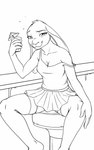 2016 5:8 alcohol anthro bar bar_stool beverage black-kitten black_and_white bottomwear bubble clothed clothing comic digital_drawing_(artwork) digital_media_(artwork) drunk drunk_bubble female furniture hi_res holding_glass holding_object lagomorph leporid line_art looking_at_viewer mammal miniskirt monochrome off_shoulder rabbit shirt simple_background sitting skirt solo spread_legs spreading squean stool substance_intoxication tank_top topwear trans_(lore) trans_woman_(lore) white_background