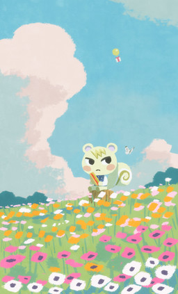 anthro bangs biped blush blush_stickers bottomless bottomless_anthro bottomless_male clothed clothing cloud curled_tail flower food fur landscape male male_anthro outside plant sandwich_(food) sitting sky solo tail tan_body tan_fur tree hyogonosuke animal_crossing nintendo marshal_(animal_crossing) ambient_arthropod ambient_butterfly ambient_insect mammal rodent sciurid tree_squirrel absurd_res colored digital_media_(artwork) hi_res shaded