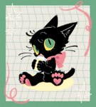 ambiguous_gender anthro baby_bottle green_eyes pawpads pupils slit_pupils solo takoya_de domestic_cat felid feline felis mammal hi_res