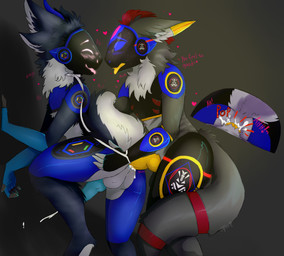 anal anal_orgasm anal_penetration anthro balls blue_penis blue_tail_hole bodily_fluids collar cum cum_in_ass cum_inside cum_while_penetrated dialogue duo ejaculation genital_fluids genitals hands-free happy knot knotting leash love machine male male/male male_penetrated male_penetrating male_penetrating_male orgasm paws penetration penis pink_tongue romantic romantic_couple screen screen_face sex text tongue tongue_out yellow_penis yellow_tongue pearly_artist cosmic-ray-the-protogen ty_the_protogen protogen absurd_res english_text hi_res