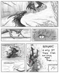 4:5 black_and_white claws comic comic_panel dialogue dragon dreadnought_(nuree_art) english_text european_mythology female feral forest ghost group hi_res horn leaf line_art magic male monochrome mythological_creature mythological_scalie mythology nature nuree_art outside plant reevah_(nuree_art) rock scalie screaming shadow sketch soul speech_bubble spikes spirit tail text tree trio western_dragon wings wood