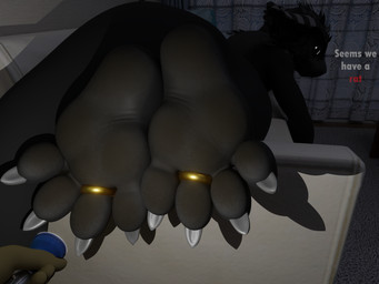 4_toes anthro big_feet digit_ring dirty dirty_feet dirty_soles feet foot_fetish foot_focus jewelry male micro plantigrade ring soles solo text toe_ring toes vikvillince capcom monster_hunter villince flying_wyvern nargacuga 3d_(artwork) 4:3 absurd_res digital_media_(artwork) hi_res huge_filesize widescreen