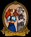 anthro canon_couple clothed clothing duo female fur grey_body grey_fur male male/female simple_background text transparent_background folwilliar disney lady_and_the_tramp lady_(lady_and_the_tramp) tramp_(lady_and_the_tramp) bird_dog canid canine canis cocker_spaniel domestic_dog hunting_dog mammal spaniel 2021 alpha_channel english_text