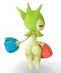 anus big_butt blush butt female genitals green_body looking_back nude plant pussy shadow simple_background smile solo funkylikeamonkey nintendo pokemon elemental_creature elemental_humanoid flora_fauna generation_3_pokemon humanoid plant_humanoid pokemon_(species) roselia