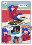 2016 anthro biped blue_hair censored clothed clothing comic detailed_background dialogue digital_media_(artwork) electronics english_text eyes_closed female first_person_view fish fully_clothed furniture hair hand_on_head hi_res holding_object hoodie humanoid_hands inside leilani_(shortwings) marine mosaic_censorship multicolored_body multicolored_skin onomatopoeia open_mouth orange_body orange_skin phone sexting shark sharp_teeth shocked shortwings sitting solo sound_effects speech_bubble table tan_body tan_skin teeth text text_message texting topwear two_tone_body two_tone_skin wide_eyed